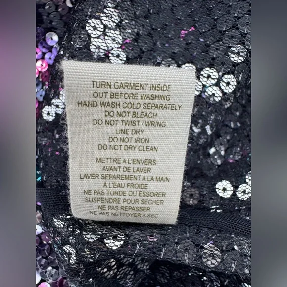 FREE PEOPLE Intimately Psychedelic Sequin Slip Dress Women’s‎ Size Medium - Picture 8 of 8